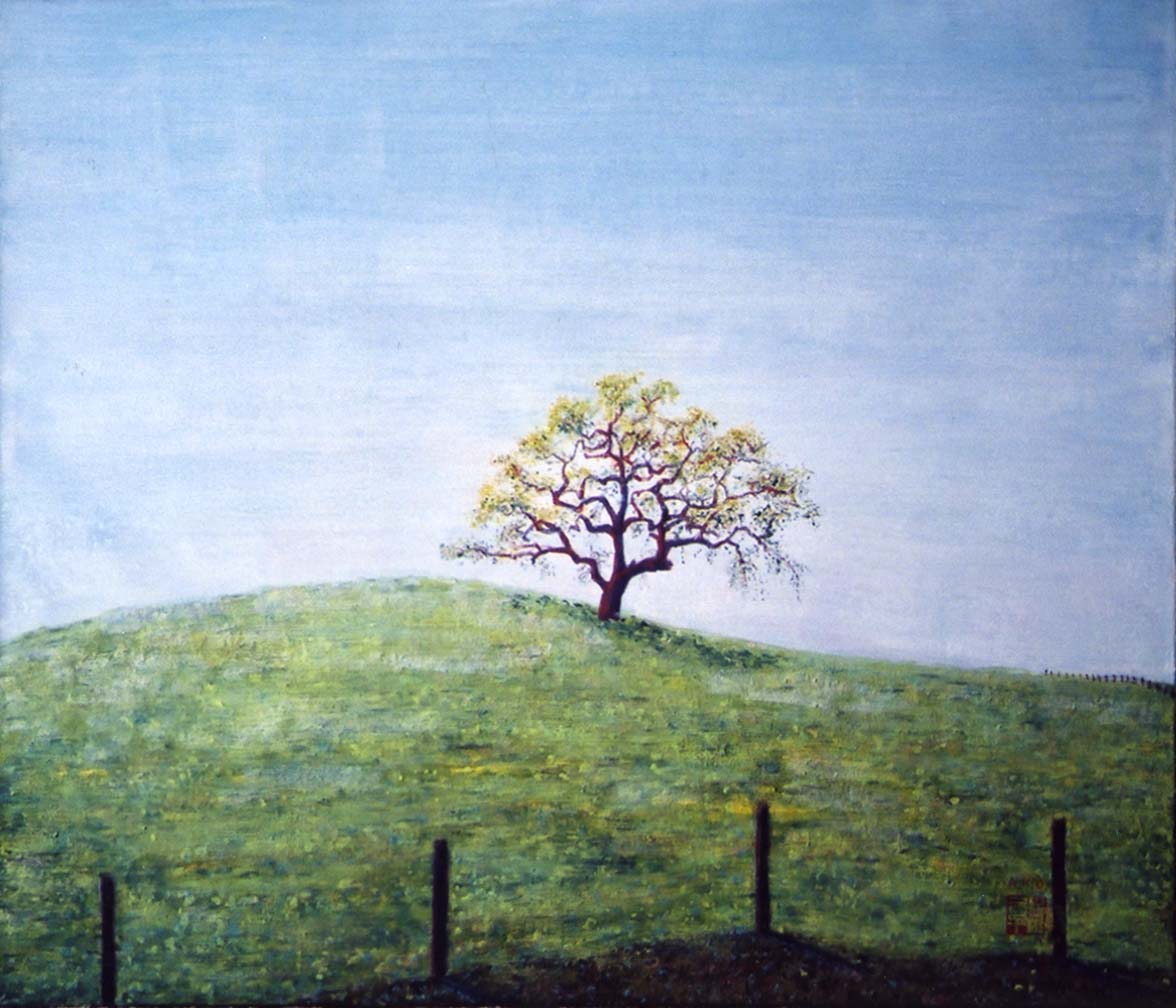 Lonely Oak in Spring 45.5cmWx38cmH  (P.C.)